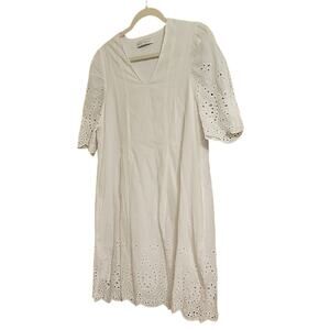 English Factory White Eyelet Midi Dress